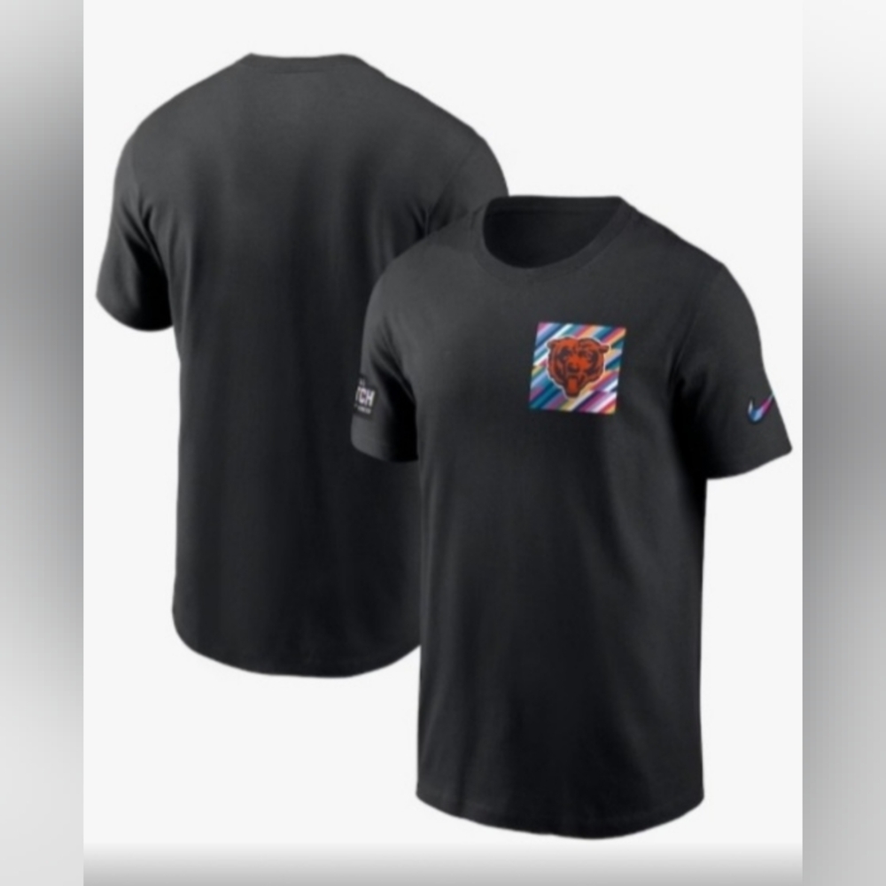 Men's Nike Black Chicago Bears 2023 NFL Crucial Catch Sideline Tri-Blend T-Shirt